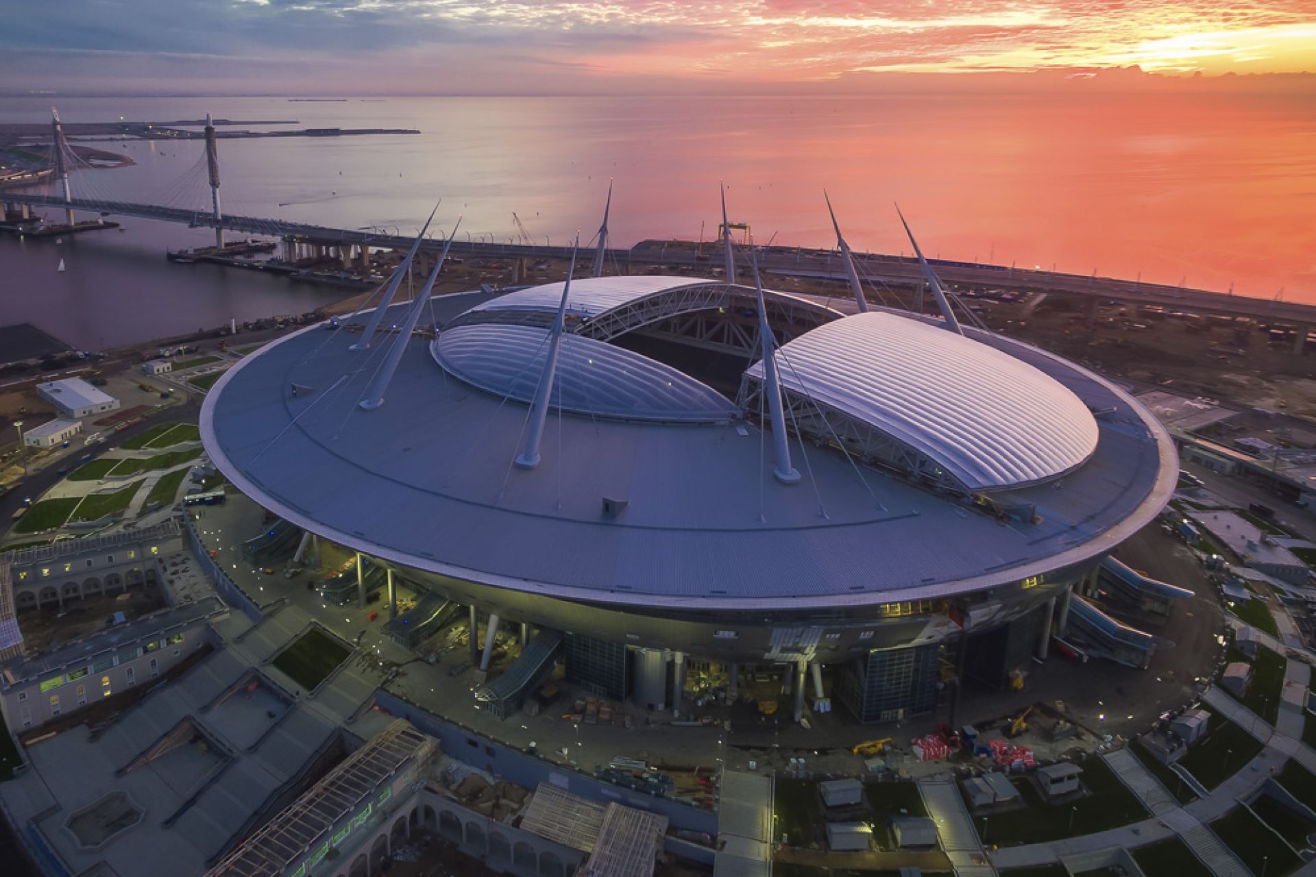 Aerial image of the stadium